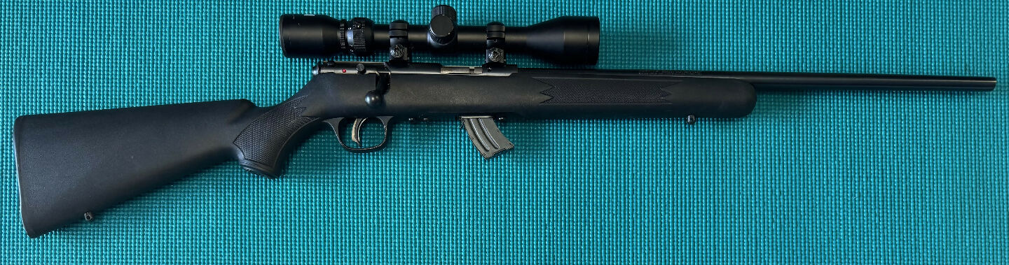 Savage MK II F XP, 22 Long Rifle with 10 round magazine, Bushnell 3-9x40 scope.
