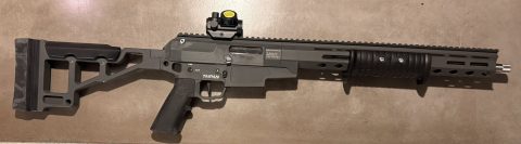 Very good condition. Never fired. Lived its life in a safe. Has a few marks on cerakote finish due to living next to other rifles.