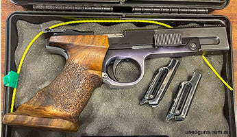 Well made Italian pistol with top entry magazine.
