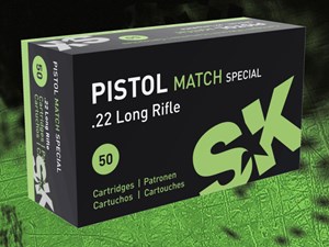 SK 
SK420144
PISTOL MATCH SPECIAL
22LR, 40GR, LRN
AMMUNITION

$15.90 /PER 50
$143.10 /PER 500
$1295 /PER 5000