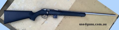 Stainless Marlin XT-17 in 17 HMR. Original sights removed but has dovetail for scope mounting. Brand new 10 shot mag. Rifle has done very little work but has ah