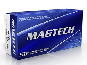 MAGTECH
MAG38A
38 SPECIAL, 158GR, LEAD RN
AMMUNITION

$39.90 /PER 50
$349 /PER 500