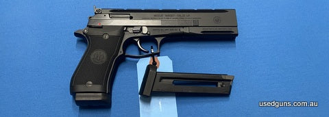 Very good Beretta 87 Target in 22LR. Great target plinker handgun. Comes with a spare magazine.