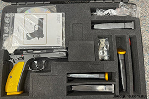 BRAND NEW UNFIRED , CASED WITH 5 ORIGINAL CZ MAGAZINES.PRICE INCLUDES POSTAGE TO NOMINATED DEALER APART FROM WESTERN AUSTRALIA. CONSIGNMENT SALE , PRICE NOT NEG