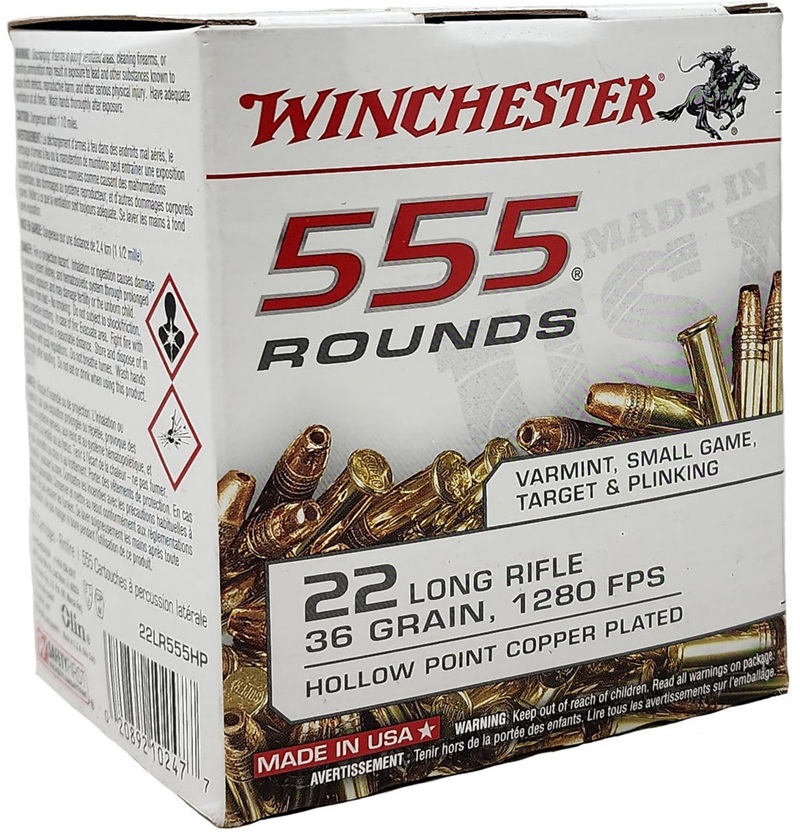 Winchester 22LR Copper plated HP 555