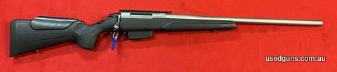 Tikka T3X stainless synthetic varmint 22-250 with Picatinny rail in good condition. For enquiries please call the store on 0746328258.