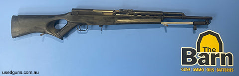 Norinco SKS/SKK 7.62x39. Painted timber stock. Has a bayonet. No magazine. Barrel damaged, front sight missing, this is an inoperable firearm for PARTS ONLY. *C
