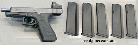 excellent gun, red dot 3 moa sight, 5 Mags