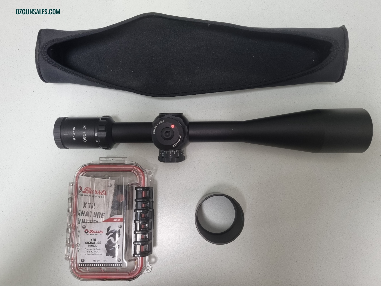 Kahles K1050 MOAK Scope, Rings Package