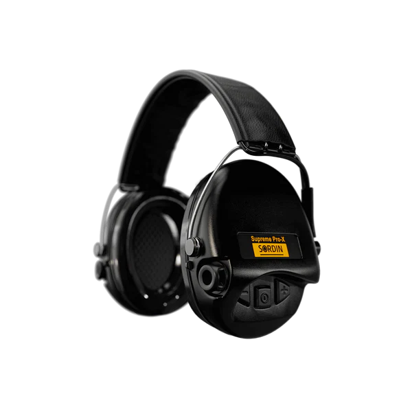 SORDIN SUPREME PRO-X - LEATHER HEADBAND - BLACK