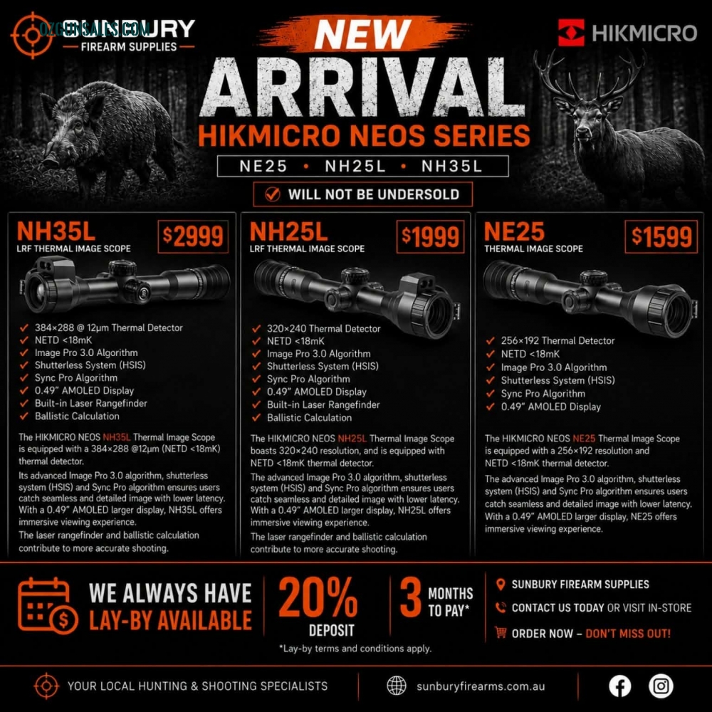 HIKMICRO Thermal Scopes NE25, NH25L & NH35L