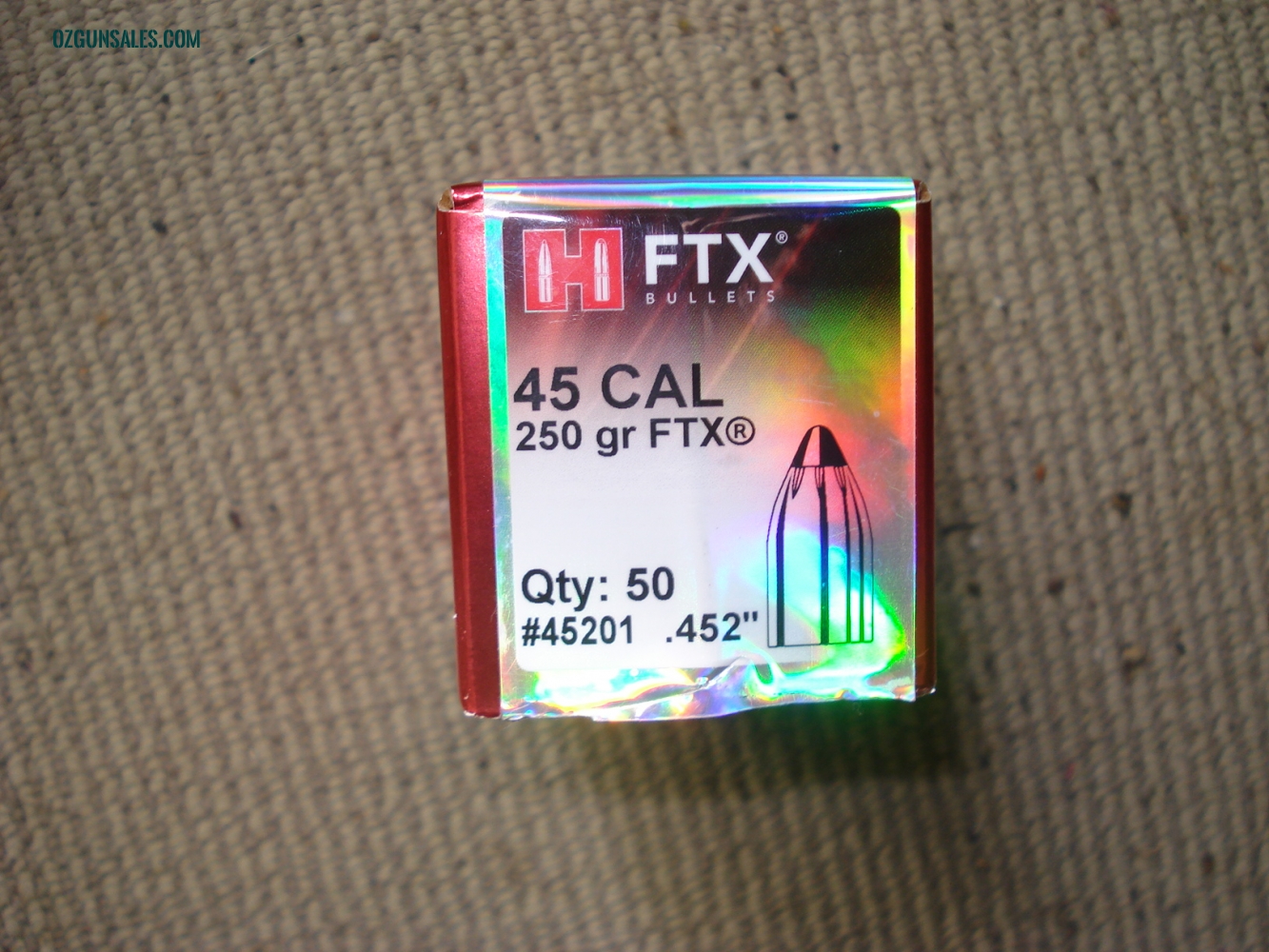 Hornady 45cal 250gr FTX