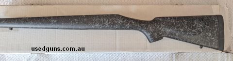 As new sporter stock standard barrel channel full aluminium bedding block,Black with grey spiderweb no scratches or marks range use only rifle previously sold R