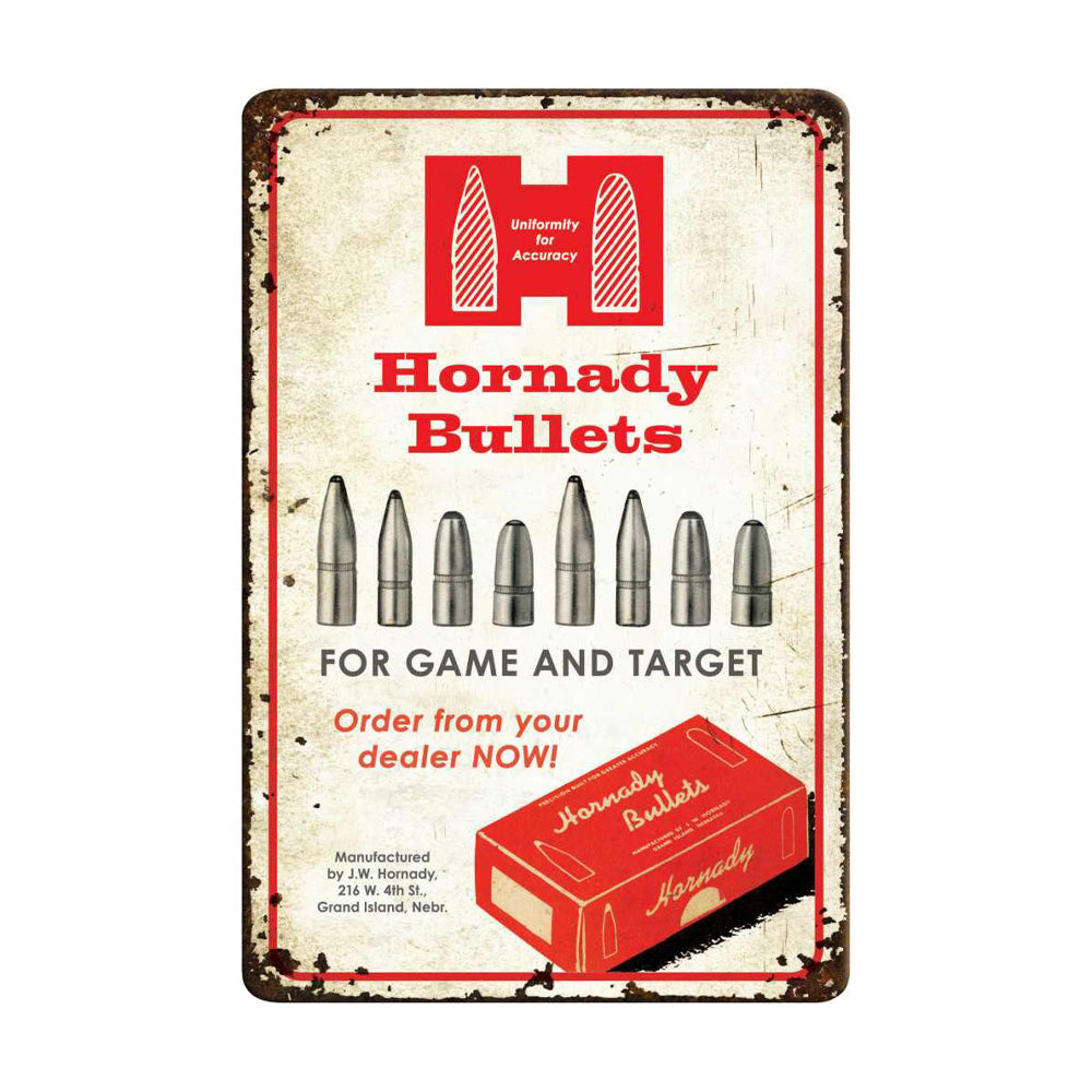 Bullets Rustic Tin Sign