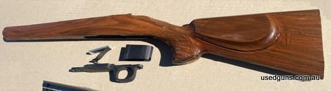 New walnut blank to suit Howa mini, comes with hinged bottom metal not suited for magazine fit, 450 posted