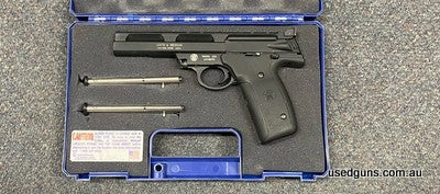 Very good condition Smith & Wesson 22A in 22LR. Comes cased with 2 magazines. 2 month lay-by available with 20% deposit. Flat rate $30 shipping to NSW, QLD, VIC