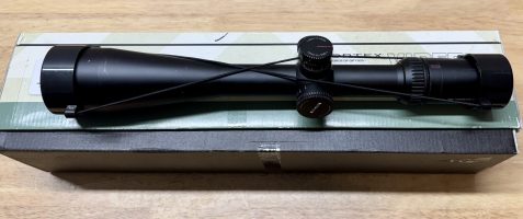 Great scope with unmarked lenses. Has minor rub marks / scratches to bell of scope. No dings, crimping or gouges. Includes MRAD turrets, box, zero stop shims, l