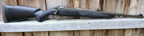 Sako Backbear 85.A great rifle and the most accurate I've ever owned, using factory sako 286gr hammerheads.Rifle metal work has been professionally cerekoted a 