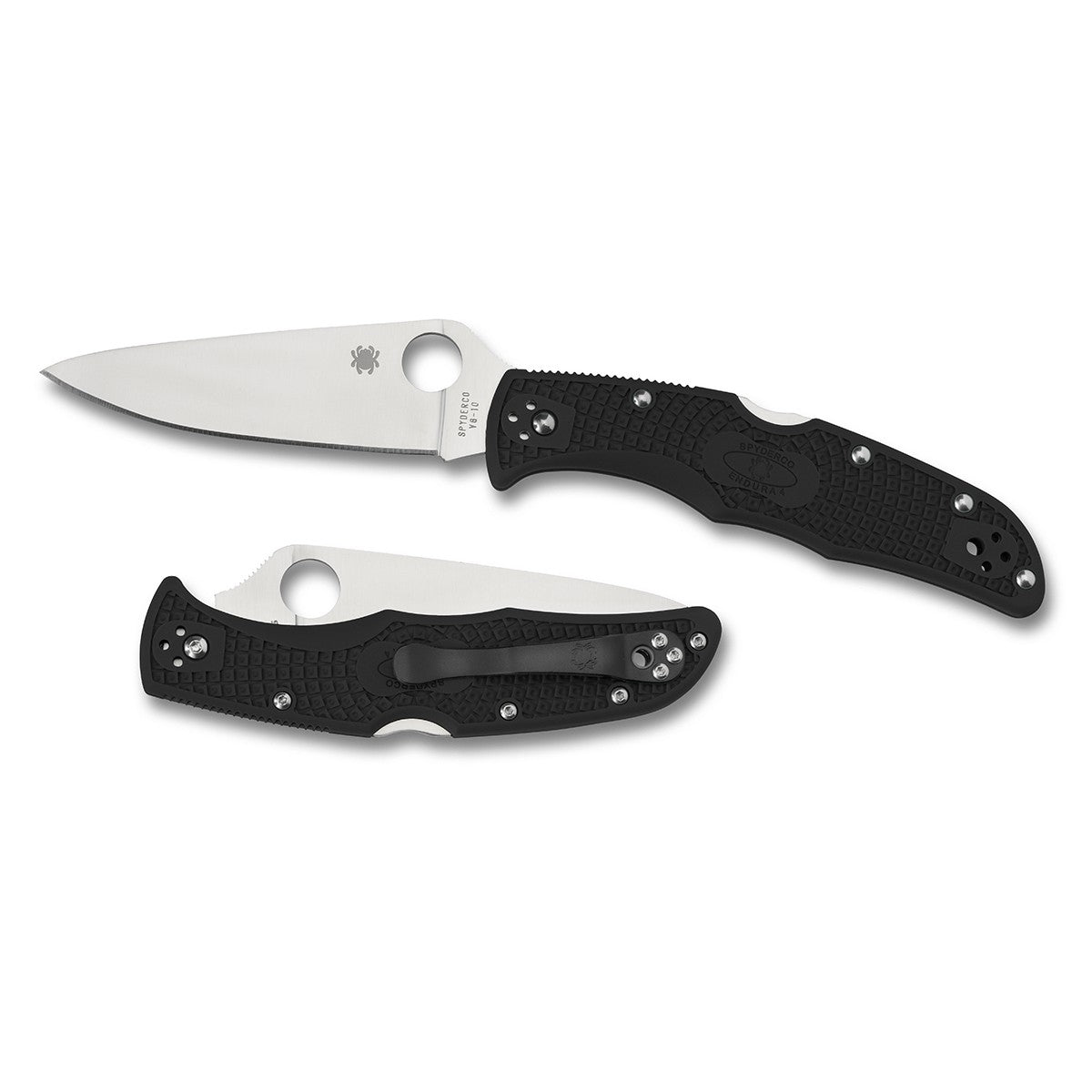 SPYDERCO ENDURA 4 LIGHTWEIGHT BLACK FLAT GROUND - PLAIN BLADE
