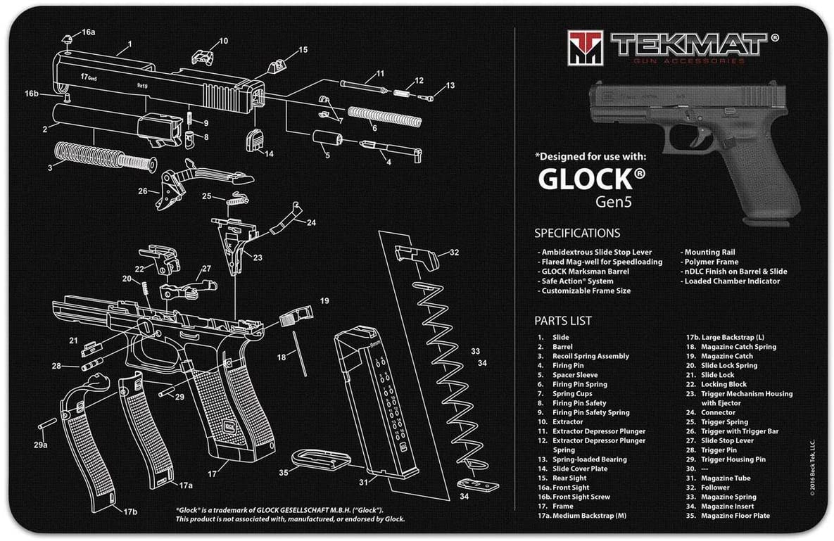 TEKMAT CLEANING MAT GLOCK G5 GEN 5