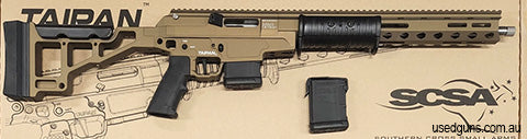 Limited numbers back in stock for immediate delivery. The new Taipan X 223 limited edition in Bronze Cerakote. It combines a spring assisted pump action with a 
