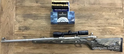 Very accurate and well balanced rifle. Used twice in NT on buff. Shot less than 50 rounds. Scope is new. Comes with 80 rounds of ammo.