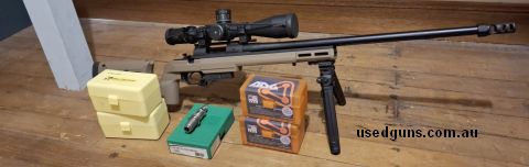 Bergara b14 Ridge 6.5 creedmoor in a krg bravo chassis with factory Bargara muzzle brake and arken sh4 6-24‚àö√≥50 ffp scope. will also come with rcbs die and a
