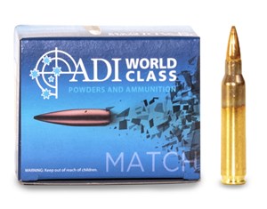 ADI
ADIWC22369SMK20
WORLD CLASS MATCH
223REM, 69GR, HPBT
LOADED WITH SIERRA MATCHKING
AMMUNITION

SPECIAL
$32.90 /PER 20
$164.50 /PER 100
$309 /PER 200
