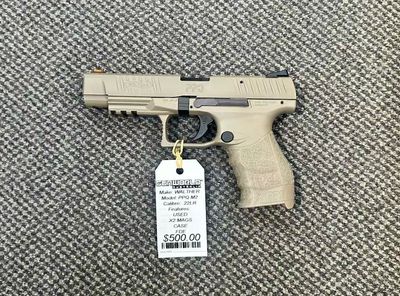 Used Walther PPQ M2 .22LR FDE 2MAG CASED 10RND B/R 123MM / SN: PP037769