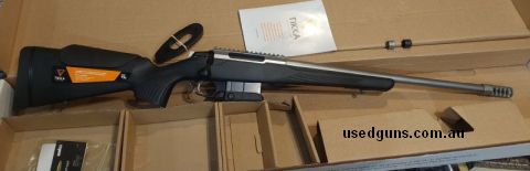 Excellent condition Tikka T3X CTR in .243 , 20 inch barrel, 10 round steel mag . Fitted with Eliminator Muzzle Brake , has two threaded barrel caps - one stainl