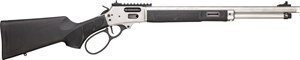 SMITH & WESSON
MODEL 1854 SS
9 SHOT
LEVER ACTION
LARGE LOOP LEVER
FLAT TRIGGER DESIGN
REMOVABLE MAG TUBE AS
WELL AS SIDE LOADING GATE
STAINLESS STEEL
SYNTHETIC STOCK 

AVAILABLE IN
13813 357 MAGNUM NEW $2449
13812 44 MAGNUM NEW $2449
13814 45 LONG COLT NEW $2449
