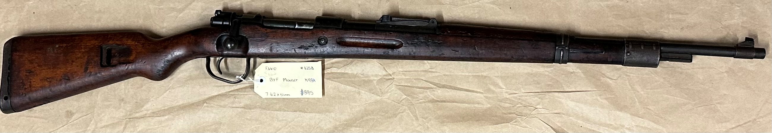 BYF Mauser K98K Cal 7.62x51 Tag FA410 625B