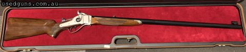 Has had very little use and is fitted with a Montana Vintage Arms Base for a Vernier Sight. Has a long range Distant Thunder Tunnel Front Sight and a Pedersoli 