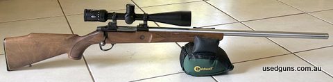 Sako A2 in 260 Remington. Has Swan heavy stainless barrel. Has only shot couple boxes of factory ammo. Optilock rings and very clear Meopta 6-18x50 scope. Does 