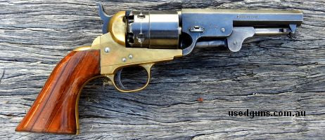 Nice black powder pistol. Brass frame. Brass trigger guard. Good entry level black powder pistol. Only $25 dealer delivery (Not WA). More photos available.