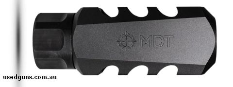 The MDT Elite Muzzle Brake has 35 degree angled baffles for increased recoil reduction whilst keeping a streamlined design. By reducing recoil up to 66% the fol