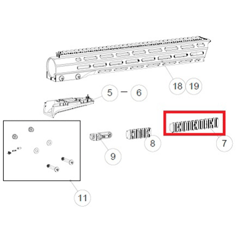 M-LOK Picatinny Accessory Rail L (11 slots)