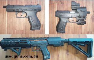 P99 comes with a Red Dot scope (has never been used), IMI Defence attachment that allows a scope to be mounted on top and a Hera Arms chassis with Magpul foregr