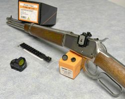 Rossi puma 92 .44 rem. Mag. 16‚Äö√Ñ√∂‚àö√ë‚àöœÄ stainless steel barrel *Gunsmith work = fitted Lyman 66a rear aperture/peep sight (two interchangeable sight dis