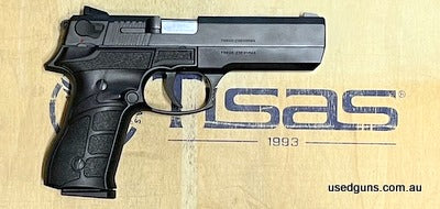 In excellent condition. This ex Demo comes unfired in its factory box with 2x NSW legal Magazines. the Zirgana T is a DA/SA pistol with a de-cocker installed an