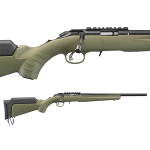 RUGER 
AMERICAN RIMFIRE - OD GREEN
TAP TACTICAL
18" BARREL
THREADED MUZZLE
PIC RAIL, TACTICAL
BOLT KNOB
WITH EXTENDED MAG RELEASE

AVAILABLE IN
AMR22LRODG 22LR
AMR22MODG 22WMR
NEW $829