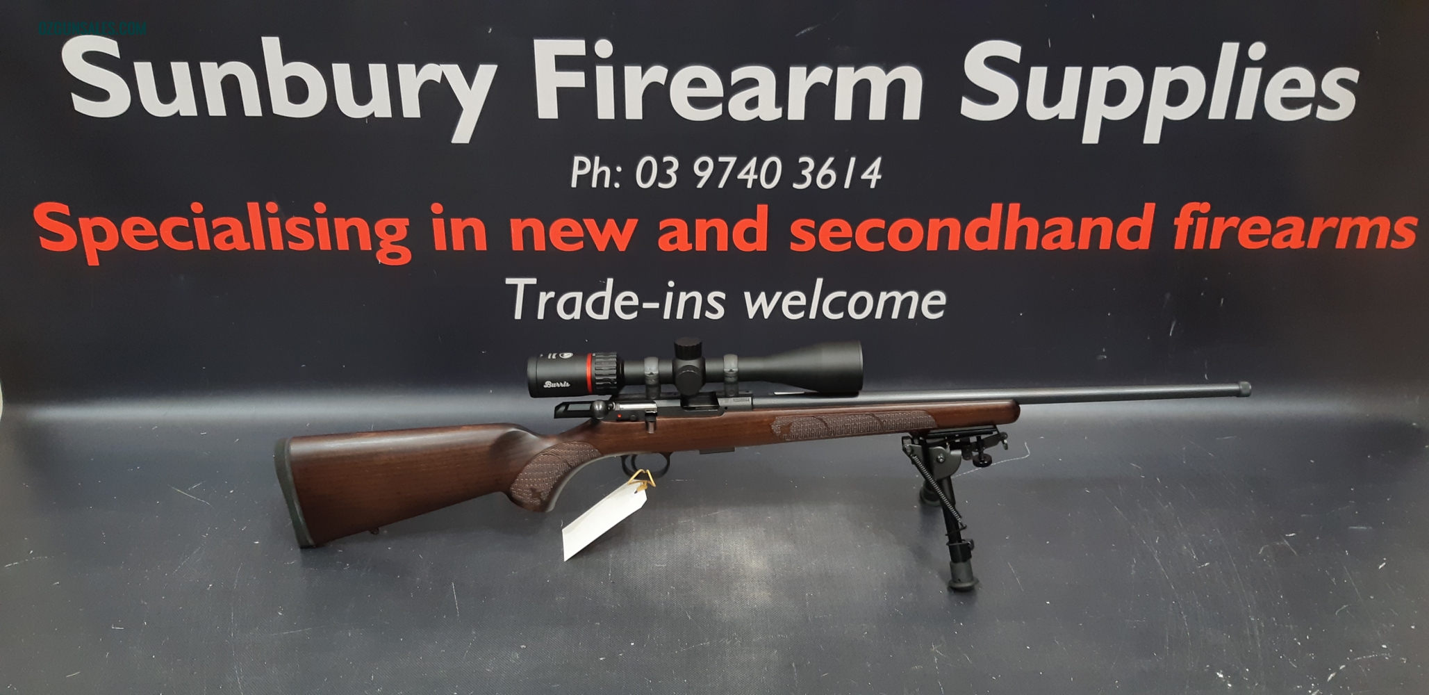 CZ 457 Beech Wood 22LR Burris Scope Package A-441