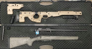 For sale everything in the picture, added extra, 2 stage Timmney trigger, very crisp great trigger, added 20 MOA MDT rail, AICS Chassis highly moddable with ext