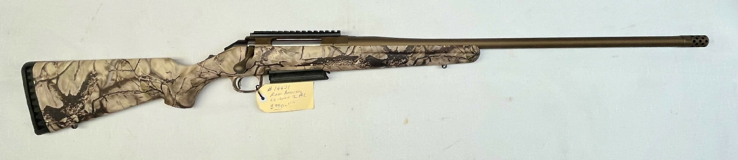 GO WILD! Limited stock available of this epic bargain. The Ruger American rifle has redefined value in the hunting world. Go wild camo, bronze cerakote, picatin