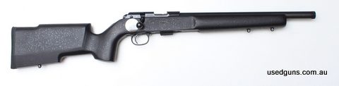 The Pro Varmint has a heavy 16.5 inch barrel threaded 1/2‚àö√≥28 for use with a suppressor or other muzzle device. Riding in a black-painted laminate stock, it 