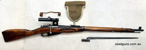 Mosin Nagant 9130 Sniperised in VERY good condition. Bore is excellent, crisp and clean. Great shooter. Knocks down Rams at 500 meters easily. Has quite a few m
