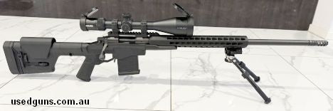 Factory Remington 700 PCR IN 308 sub MOA rifle with hornady match ammunition.