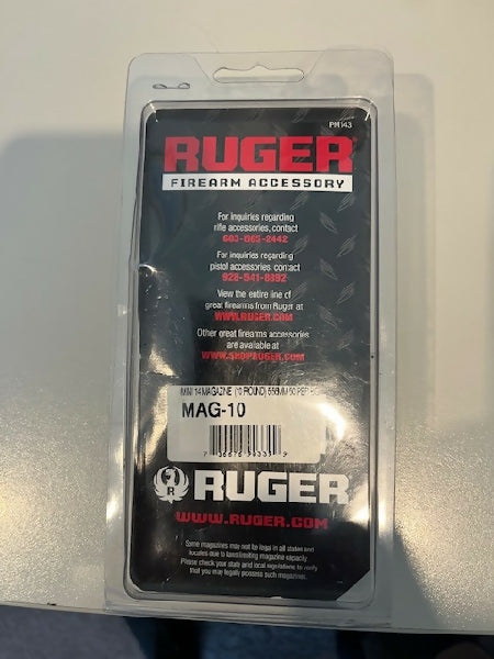 Brand new Ruger Mini 14 10 round magazines. Two available. Buyer to cover handling and postage to their state