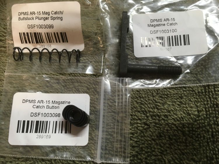 AR & Rem 7615 Magazine release parts