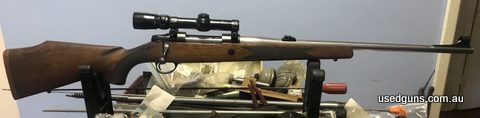 Estate sale - Sako AV 375 H&H, stainless Sprinter barrel with Original sako sights RE attached. Original Sako medium height 1‚Äö√Ñ√π mounts, Redding two die set